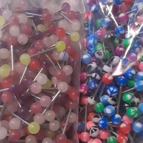 7 random tongue rings New - Picture 1 of 1